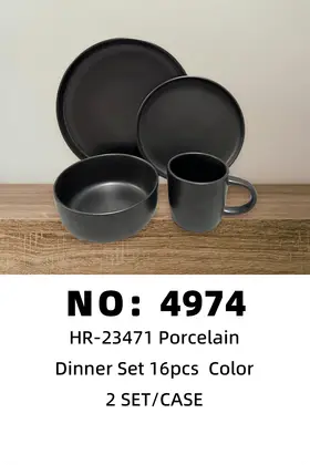 16 Piece Glazed Ceramic Sets