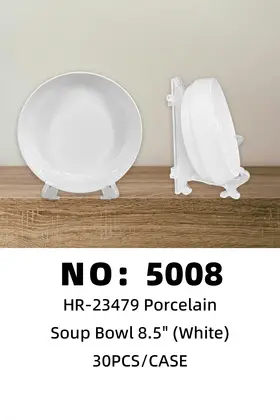 8.5 Inch Raised-Rim Fruit Bowl Ceramic Bowls