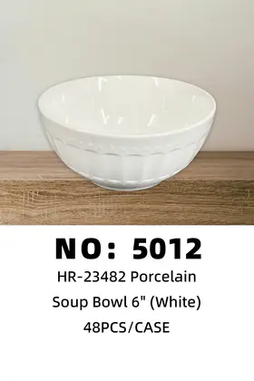 6 Inch Embossed Bowls Ceramic Bowls
