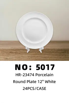 12 Inch White Flat Plate Ceramic Plates