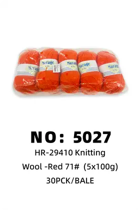 Orange Red Yarn 100g