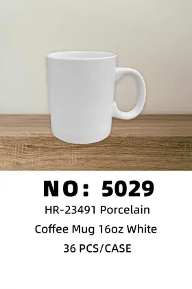 Large 16 oz White Cups Ceramic Cups