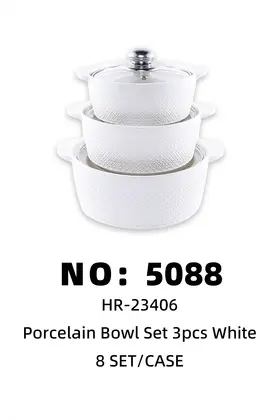 Ceramic Pot Sets Gold Diamond White