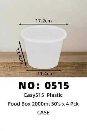 Easy515 Disposable Plastic Lunch Boxes 2000ml