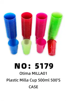 Otima500ml Plastic Cups 500'S