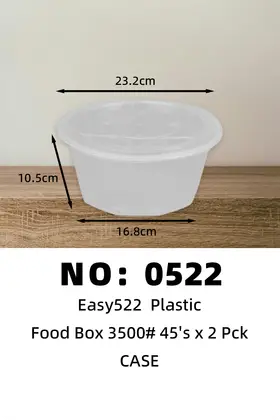 Easy522 Disposable Plastic Lunch Boxes 3500ml