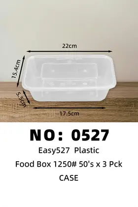 Easy527 1250ML Disposable Plastic Lunch Boxes
