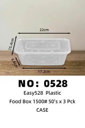 Easy528 1500ML Disposable Plastic Lunch Boxes