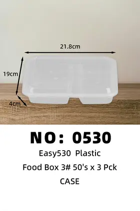 Easy530 Disposable Plastic Lunch Boxes