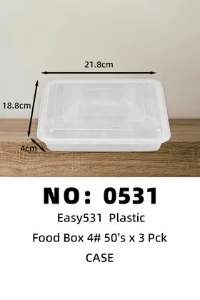 Easy531 Disposable Plastic Lunch Boxes