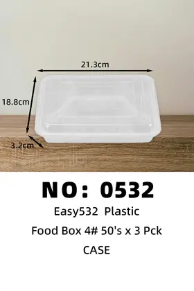 Easy532 Disposable Plastic Lunch Boxes