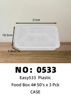 Easy533 Disposable Plastic Lunch Boxes