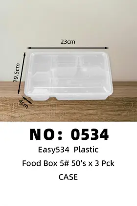 Easy534 Disposable Plastic Lunch Boxes