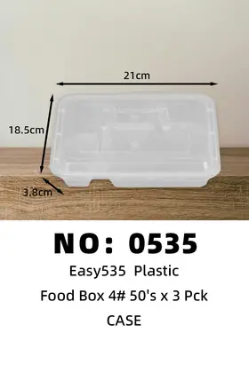 Easy535 Disposable Plastic Lunch Boxes