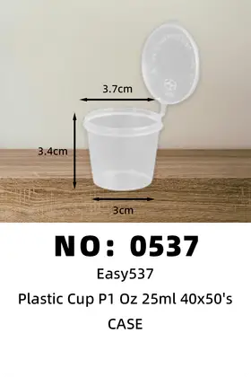 Easy537 Disposable Plastic Sauce Cups 25ml