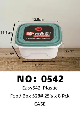 Easy542 Disposable Plastic Lunch Boxes 528ML