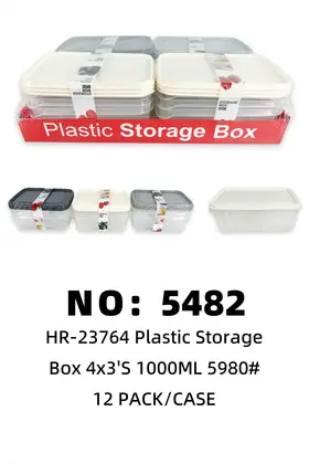 Storage Boxes 1000ml 4×3's 12PACK/