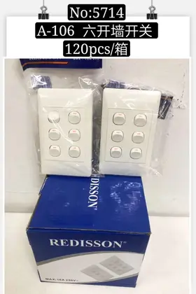 REDISSON 6-Gang Wall Switches