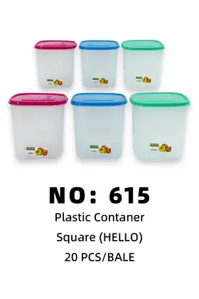 HELLO Plastic Boxes Square Box