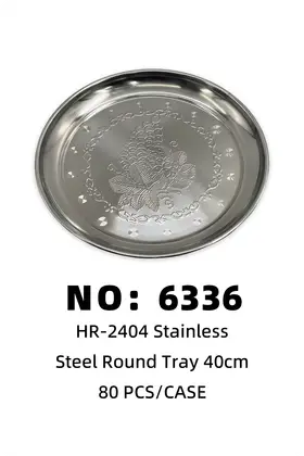 40cm Stainless Round Trays