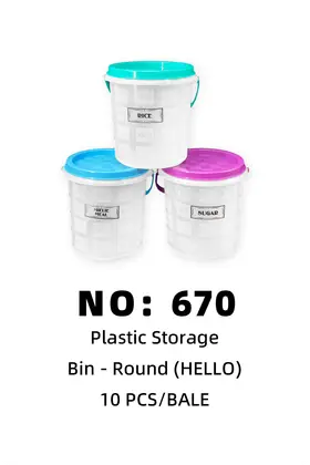 HELLO 10LT Clear Rice Buckets