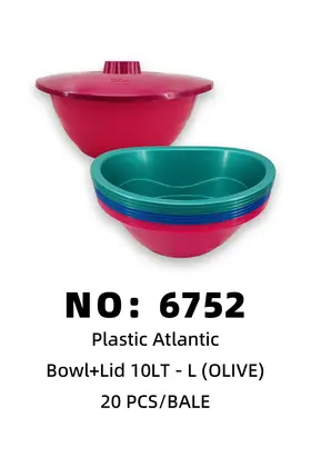 olive Plastic Salad Basins
