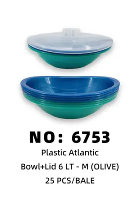 olive Plastic Salad Basins