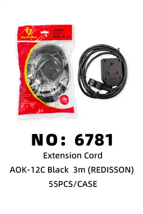REDISSON Black Extension Cords