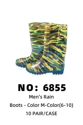 Men Colour Rain Boots 10PAIR/
