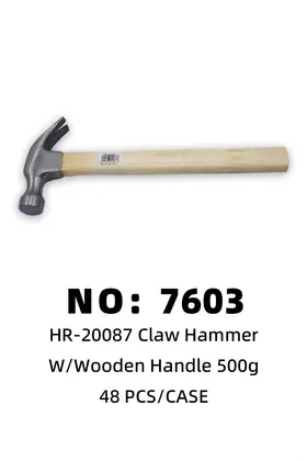 Wooden-Handle Claw Hammers 500g