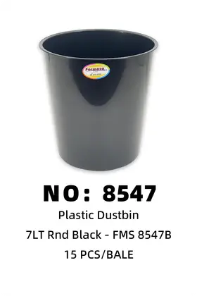 Formosa 7LT Round Black Garbage Bins