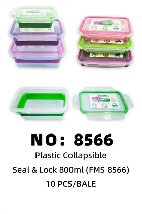 FMS Plastic Folding Lunch Boxes 800ml